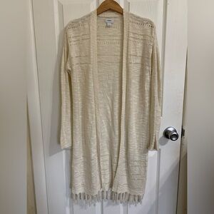 {3/$15} Old Navy | Cream Knit Open Cardigan